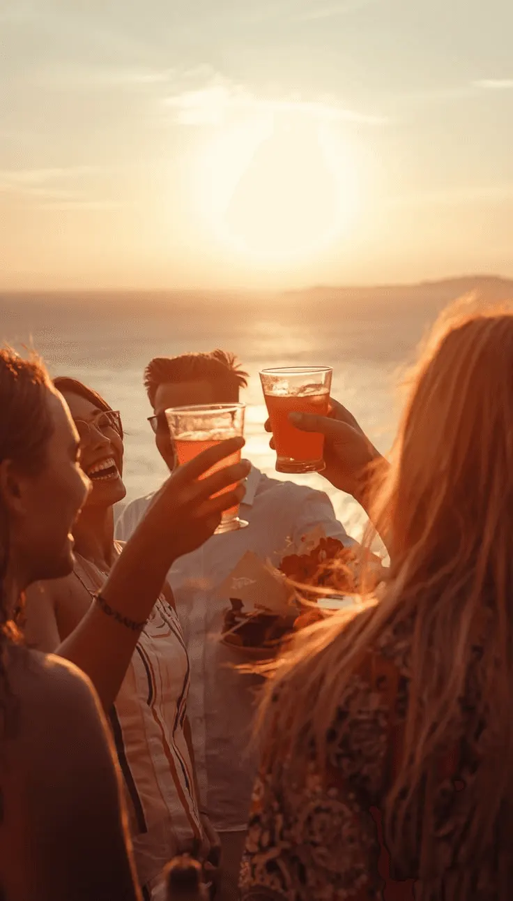 Welcome Cocktail at Sunset, ALMAR private culinary experience in Colombia.