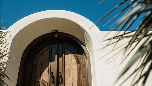 close up of a handcrafted-woodendoor with arched